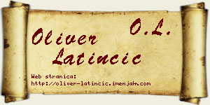 Oliver Latinčić vizit kartica